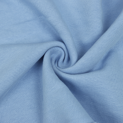 Ткань Футер 3-х нитка, Петля, цвет Светло-Голубой (на отрез)  в Норильске