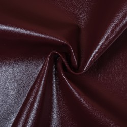 Ткань Дерматин (Кожзам) для мебели, цвет Бордовый (на отрез)  в Норильске