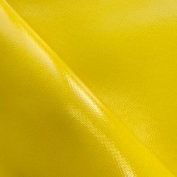Ткань ПВХ 600 гр/м2 плотная, Жёлтый (Ширина 150см), на отрез  в Норильске