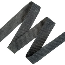 Окантовочная лента-бейка, цвет Чёрный 22мм (на отрез)  в Норильске