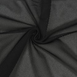 Трикотажная Сетка 75 г/м2, цвет Черный (на отрез)  в Норильске