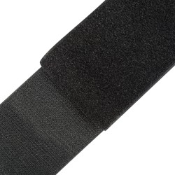 Контактная лента 100мм цвет Чёрный (велькро-липучка, на отрез)  в Норильске