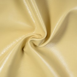 Ткань Дерматин (Кожзам) для мебели, цвет Кремовый (на отрез)  в Норильске