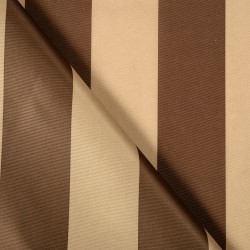 Ткань Оксфорд 300D PU, Бежево-Коричневая полоска (на отрез)  в Норильске